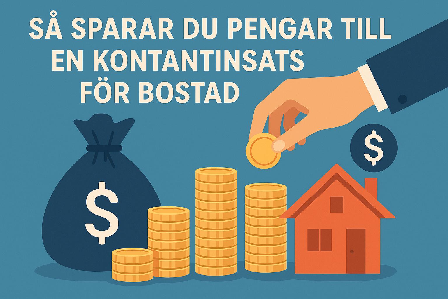 Så sparar du pengar till en kontantinsats för bostad Så sparar du pengar till en kontantinsats för bostad