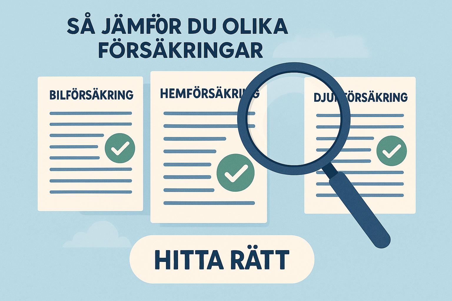 Så jämför du olika försäkringar och hittar rätt