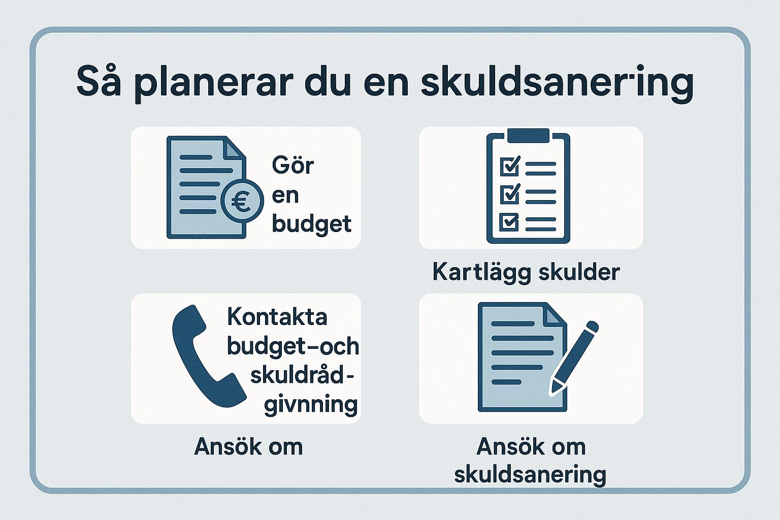 Så planerar du en skuldsanering