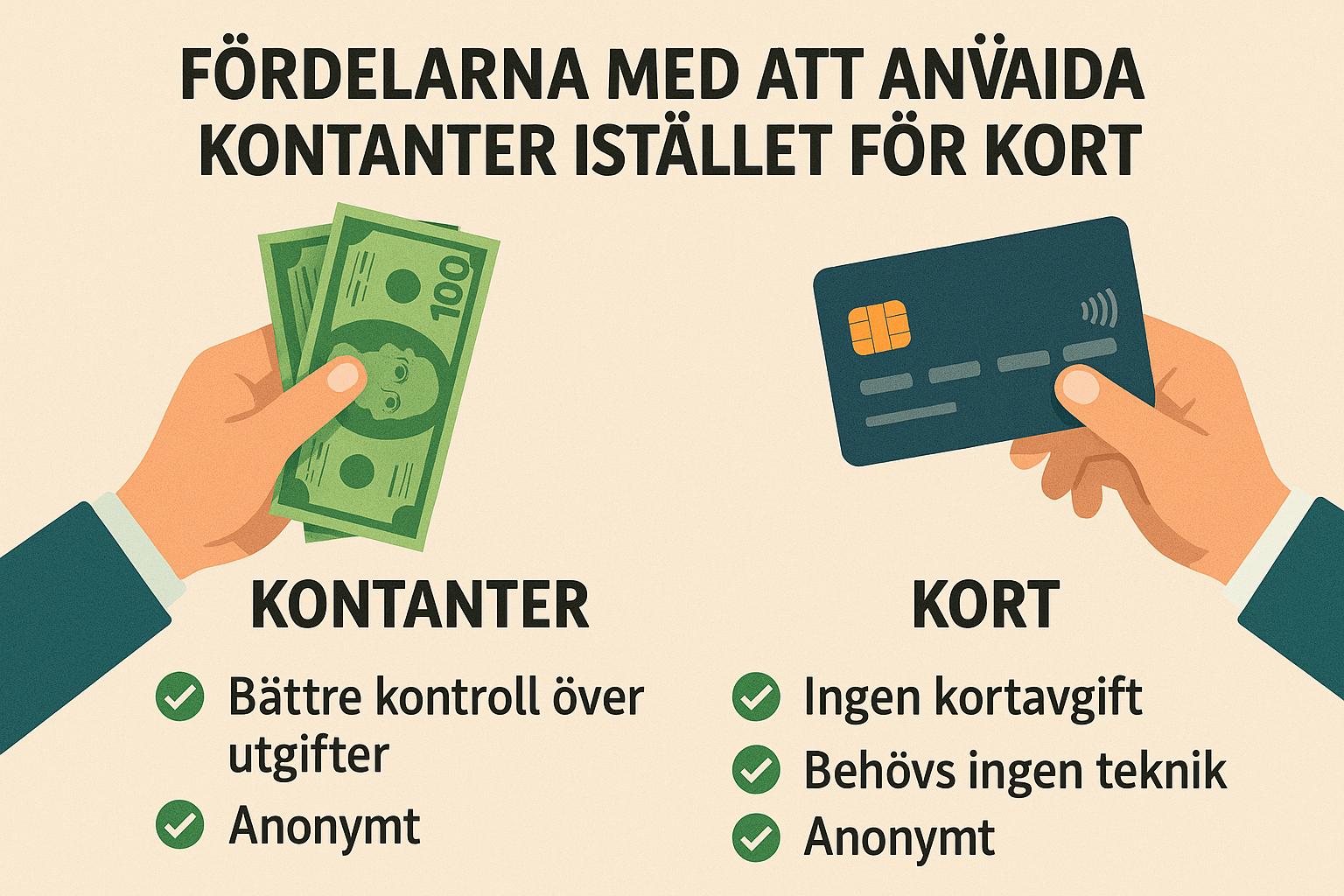 Fördelarna med att använda kontanter istället för kort