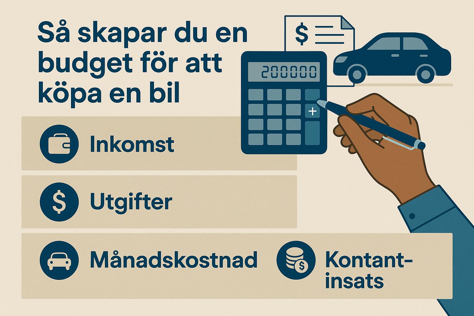 Så skapar du en budget för att köpa en bil