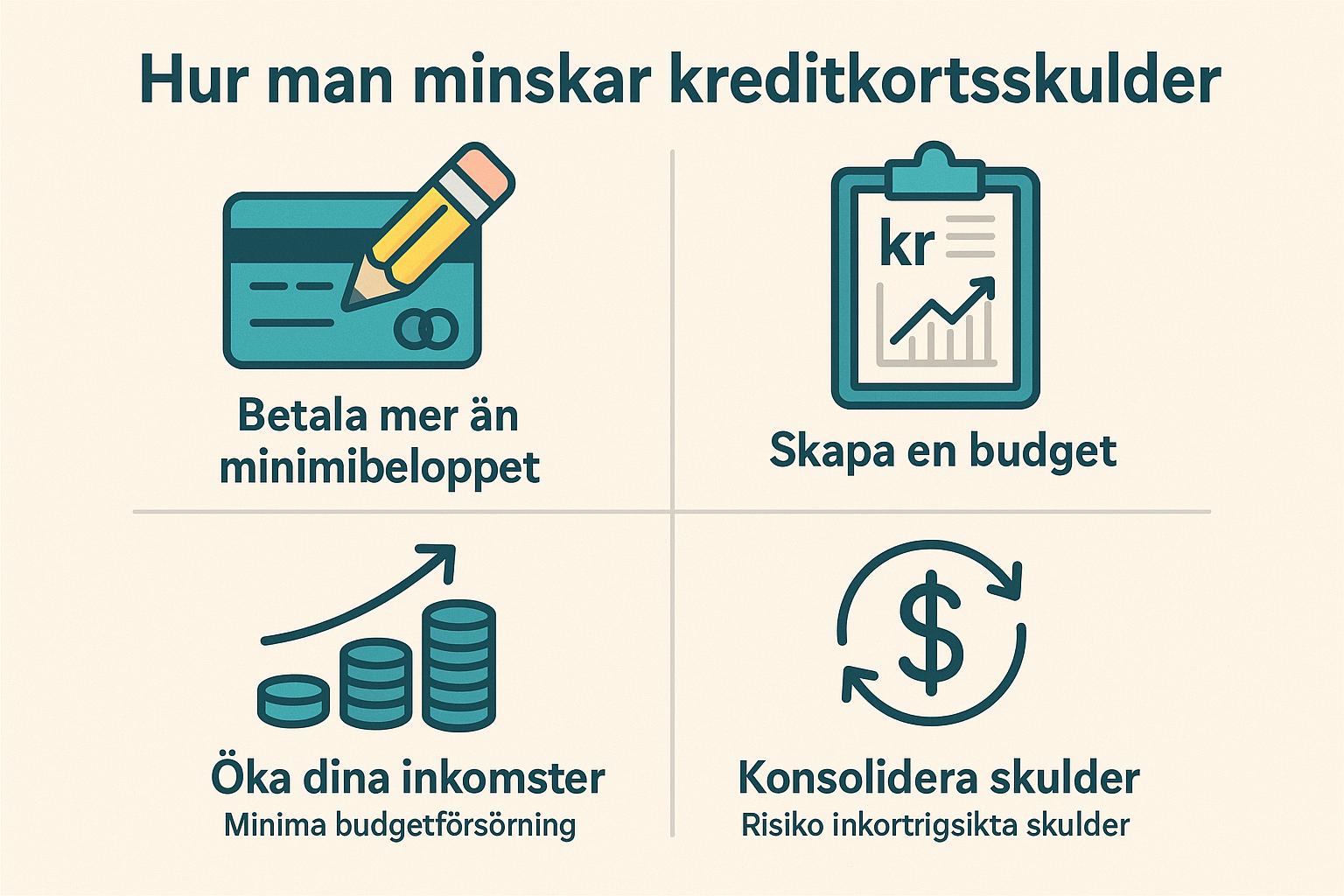 Hur man minskar kreditkortsskulder