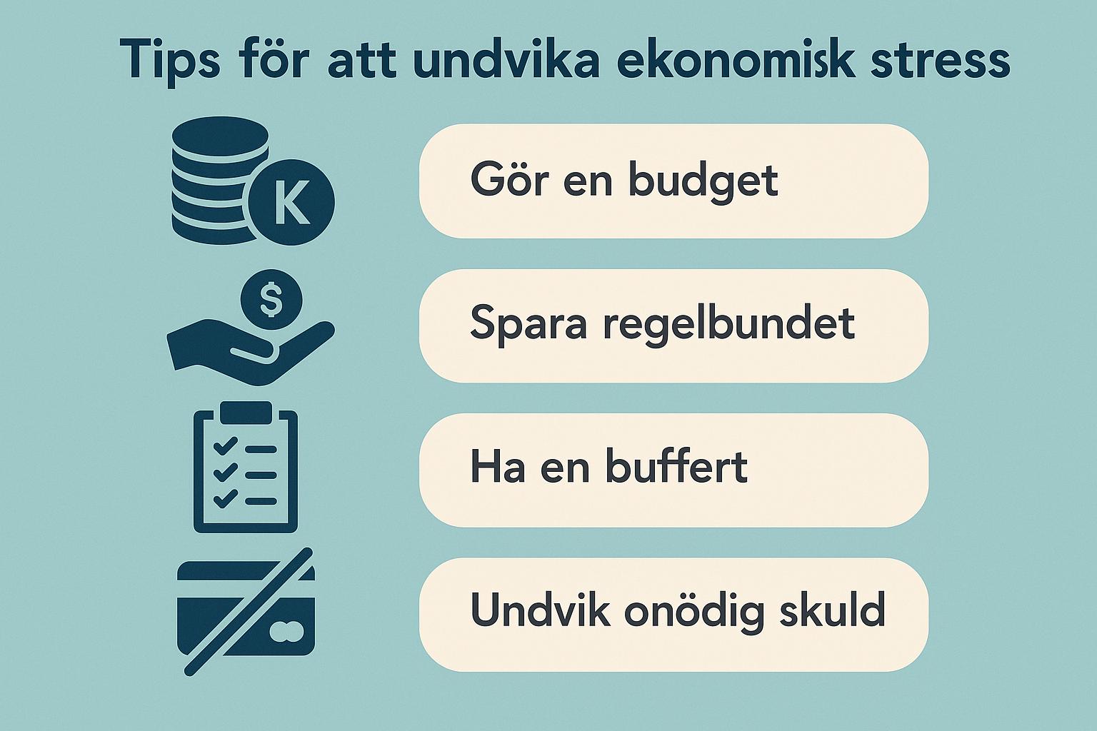 Tips för att undvika ekonomisk stress