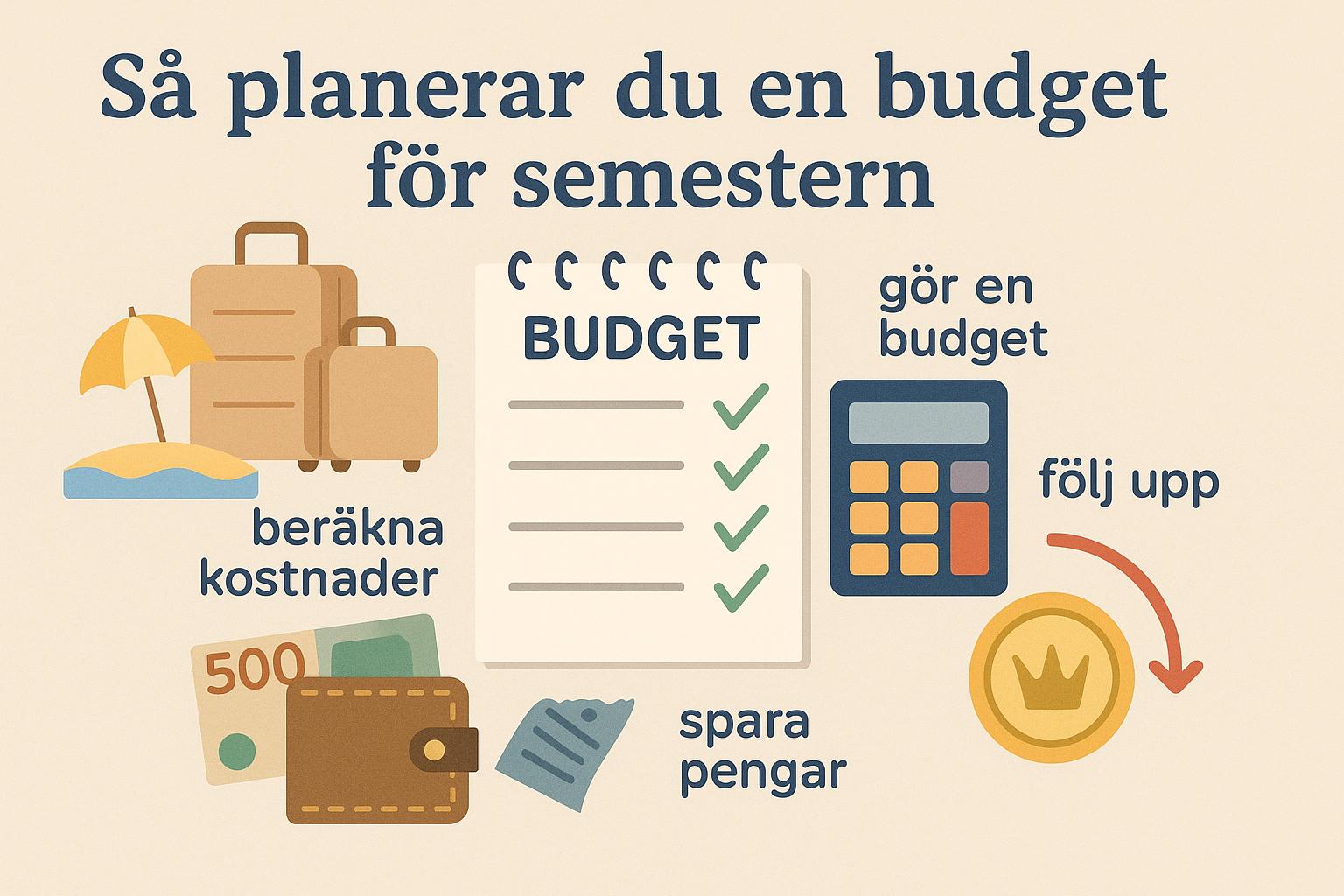 Så planerar du en budget för semestern